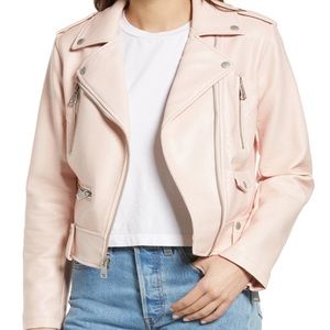 Levi’s Faux Leather Moto Jacket - Dusty Rose Croc